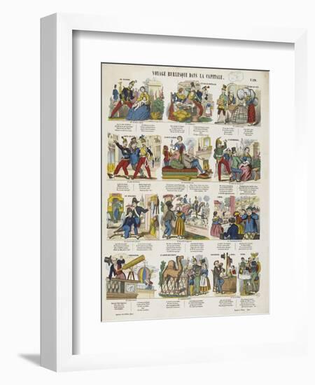 Voyage burlesque dans la capitale-null-Framed Giclee Print