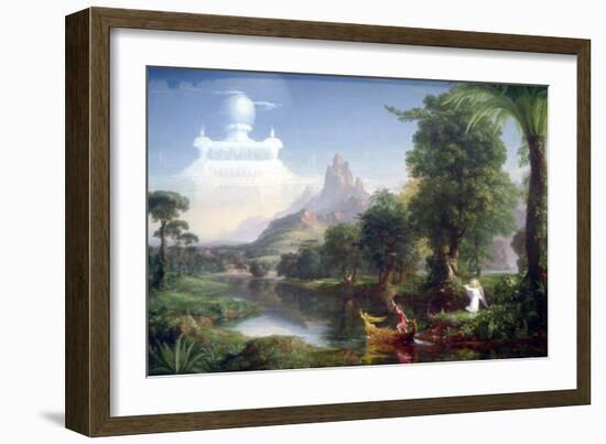 Voyage Of Life-Youth-Thomas Cole-Framed Art Print