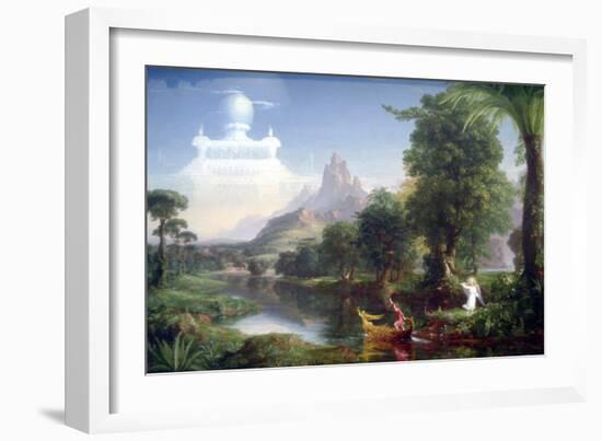 Voyage Of Life-Youth-Thomas Cole-Framed Art Print