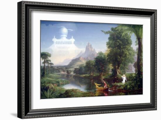 Voyage Of Life-Youth-Thomas Cole-Framed Art Print