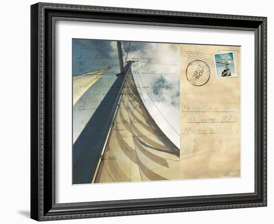 Voyage Postcard II-Susan Bryant-Framed Art Print