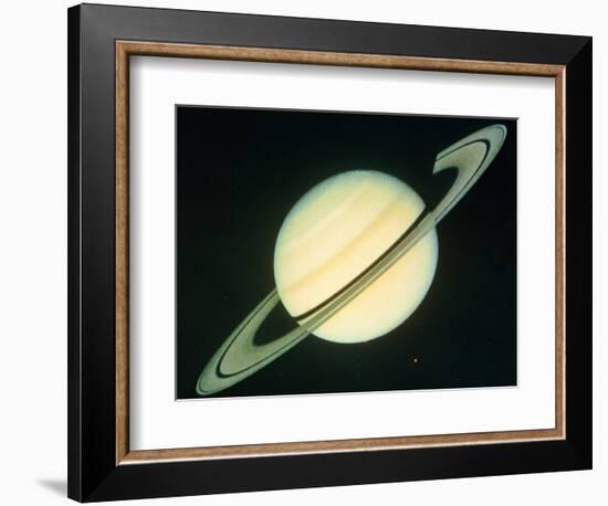 Voyager 1 Photo of Saturn & Its Rings-null-Framed Premium Photographic Print