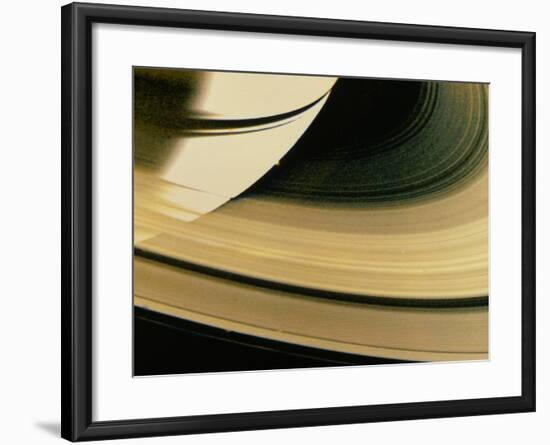 Voyager 1 Photo of Saturn & Its Rings-null-Framed Photographic Print