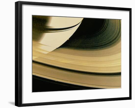 Voyager 1 Photo of Saturn & Its Rings-null-Framed Photographic Print