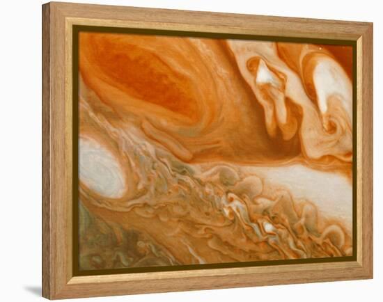 Voyager 1 Photograph of Jupiters' Great Red Spot-null-Framed Premier Image Canvas