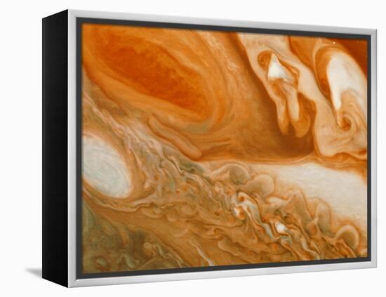 Voyager 1 Photograph of Jupiters' Great Red Spot-null-Framed Premier Image Canvas