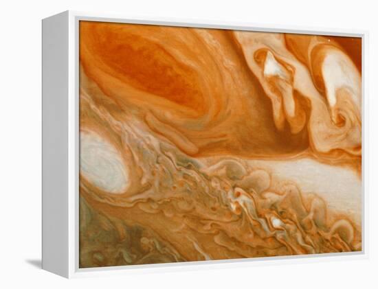 Voyager 1 Photograph of Jupiters' Great Red Spot-null-Framed Premier Image Canvas