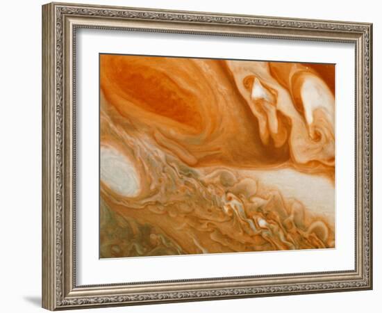 Voyager 1 Photograph of Jupiters' Great Red Spot-null-Framed Photographic Print