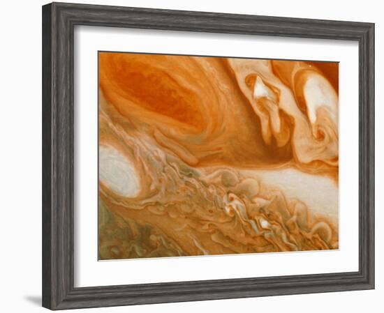 Voyager 1 Photograph of Jupiters' Great Red Spot-null-Framed Photographic Print