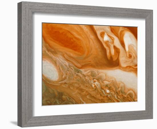 Voyager 1 Photograph of Jupiters' Great Red Spot-null-Framed Photographic Print