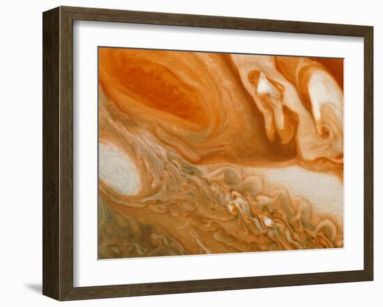 Voyager 1 Photograph of Jupiters' Great Red Spot-null-Framed Photographic Print