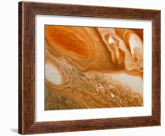 Voyager 1 Photograph of Jupiters' Great Red Spot-null-Framed Photographic Print