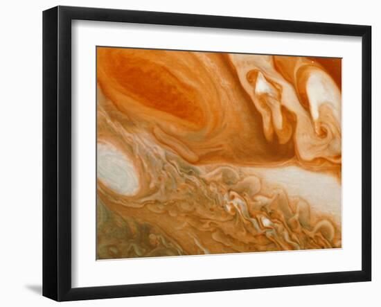 Voyager 1 Photograph of Jupiters' Great Red Spot-null-Framed Photographic Print