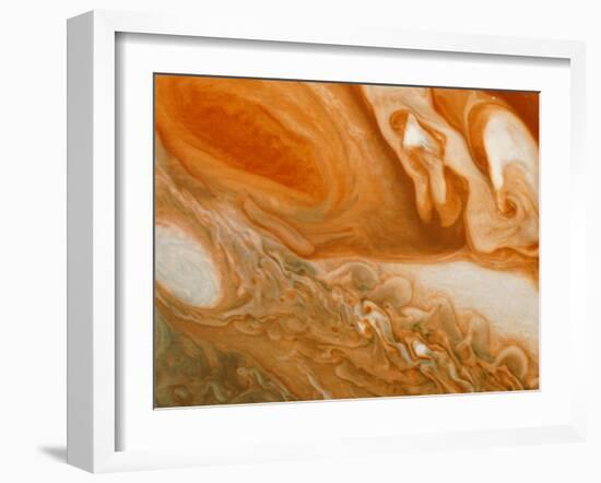 Voyager 1 Photograph of Jupiters' Great Red Spot-null-Framed Photographic Print