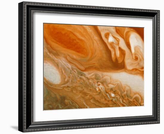 Voyager 1 Photograph of Jupiters' Great Red Spot-null-Framed Photographic Print