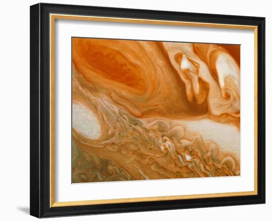 Voyager 1 Photograph of Jupiters' Great Red Spot-null-Framed Photographic Print