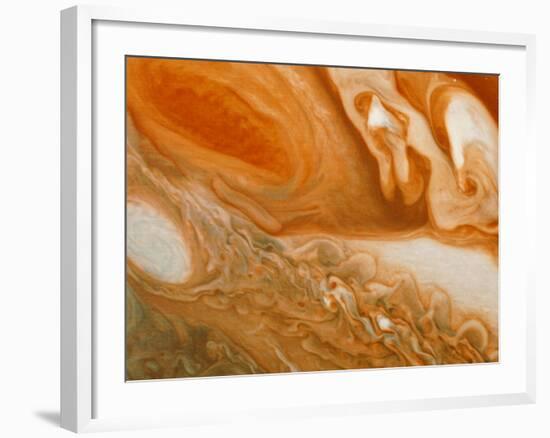 Voyager 1 Photograph of Jupiters' Great Red Spot-null-Framed Photographic Print