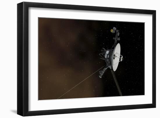 Voyager 1 Spacecraft Entering Interstellar Space-null-Framed Art Print