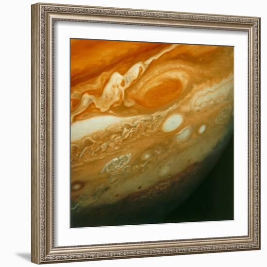 Voyager 1 View of Jupiter's Great Red Spot-null-Framed Premium Photographic Print