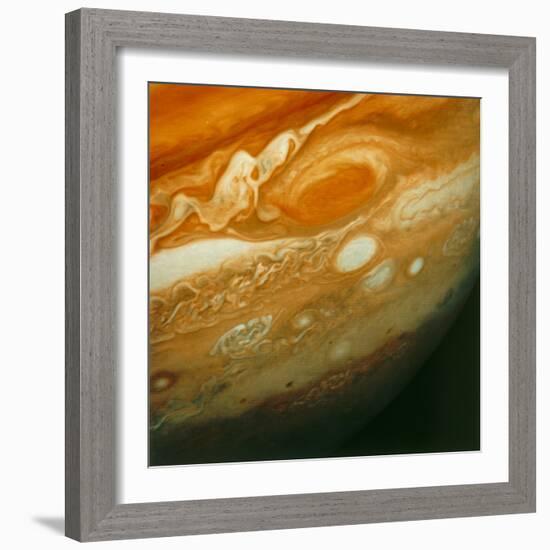 Voyager 1 View of Jupiter's Great Red Spot-null-Framed Premium Photographic Print