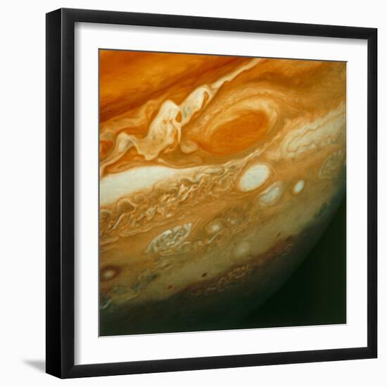 Voyager 1 View of Jupiter's Great Red Spot-null-Framed Premium Photographic Print