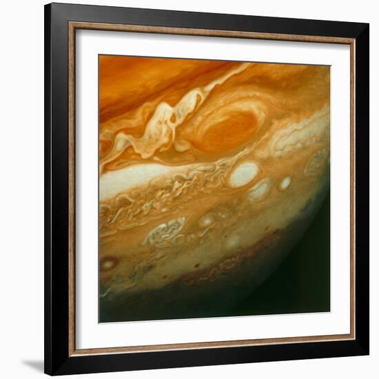 Voyager 1 View of Jupiter's Great Red Spot-null-Framed Premium Photographic Print