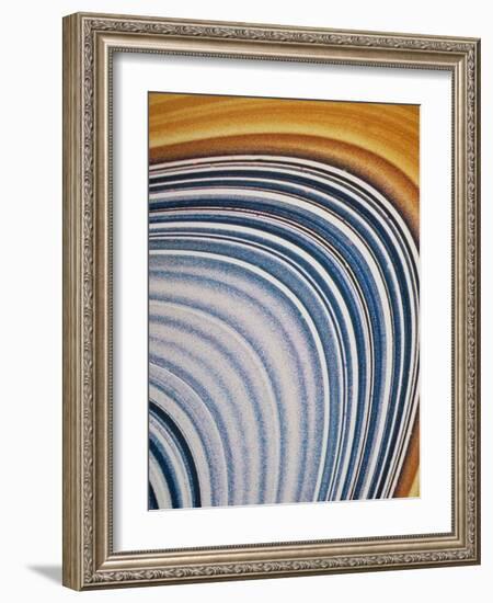 Voyager 2 Close-up of Saturn's C & B Ring-null-Framed Photographic Print