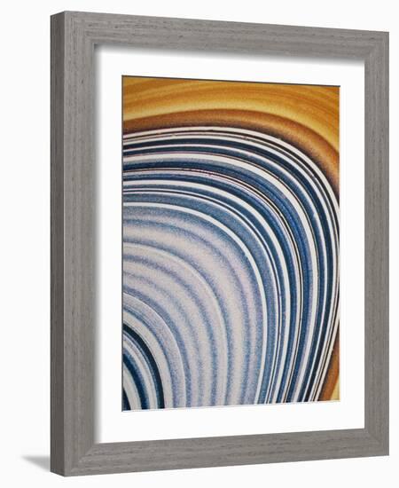 Voyager 2 Close-up of Saturn's C & B Ring-null-Framed Photographic Print