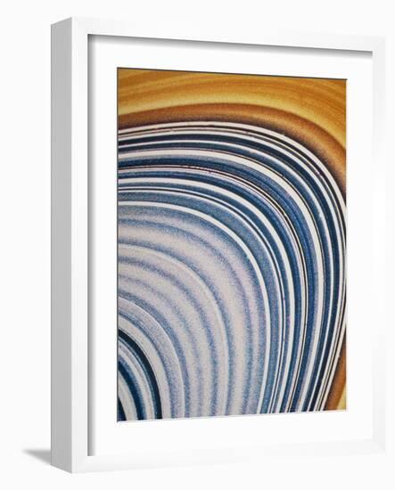 Voyager 2 Close-up of Saturn's C & B Ring-null-Framed Photographic Print