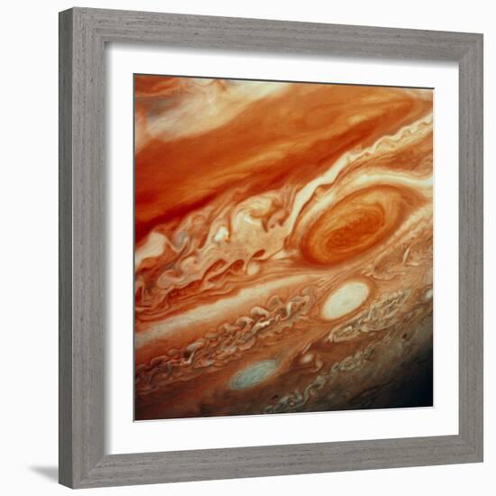 Voyager 2 Image of Jupiter, Showing Great Red Spot-null-Framed Premium Photographic Print