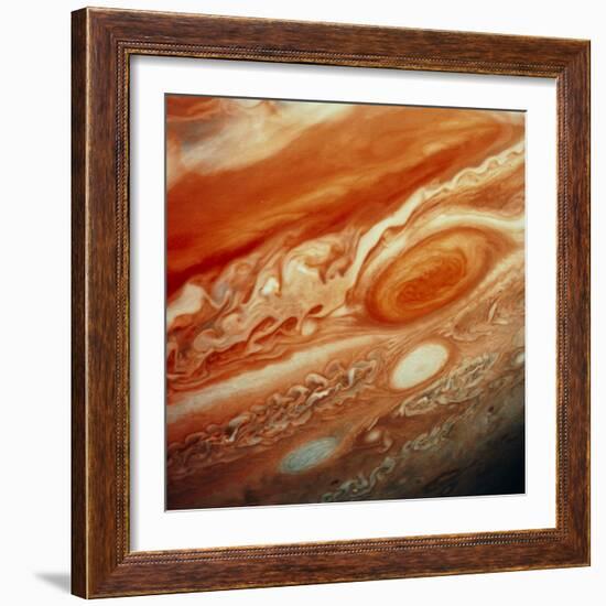 Voyager 2 Image of Jupiter, Showing Great Red Spot-null-Framed Premium Photographic Print