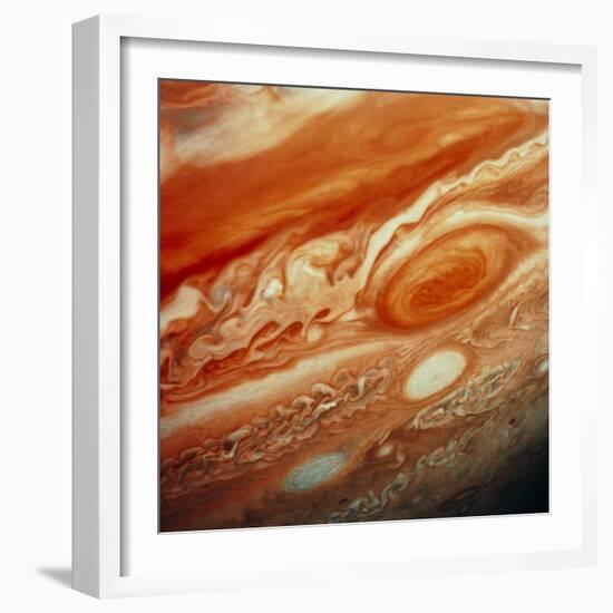 Voyager 2 Image of Jupiter, Showing Great Red Spot-null-Framed Premium Photographic Print