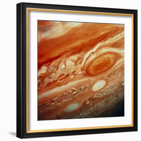 Voyager 2 Image of Jupiter, Showing Great Red Spot-null-Framed Premium Photographic Print