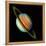 Voyager 2 Image of Saturn & Its Rings-null-Framed Premier Image Canvas