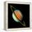 Voyager 2 Image of Saturn & Its Rings-null-Framed Premier Image Canvas