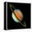 Voyager 2 Image of Saturn & Its Rings-null-Framed Premier Image Canvas