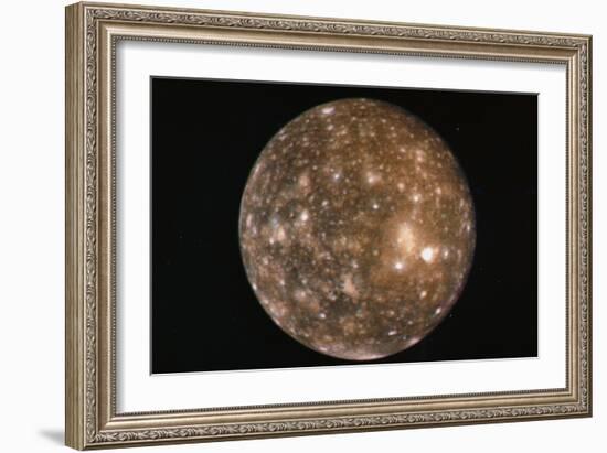 Voyager 2 Photo of Callisto, Jupiter's Fourth Moon-null-Framed Photographic Print