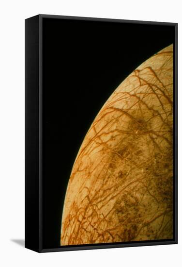 Voyager 2 Photo of Europa, One of Jupiter's Moons-null-Framed Premier Image Canvas