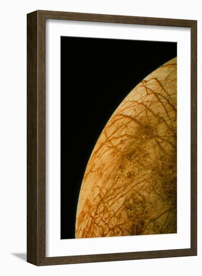 Voyager 2 Photo of Europa, One of Jupiter's Moons-null-Framed Photographic Print