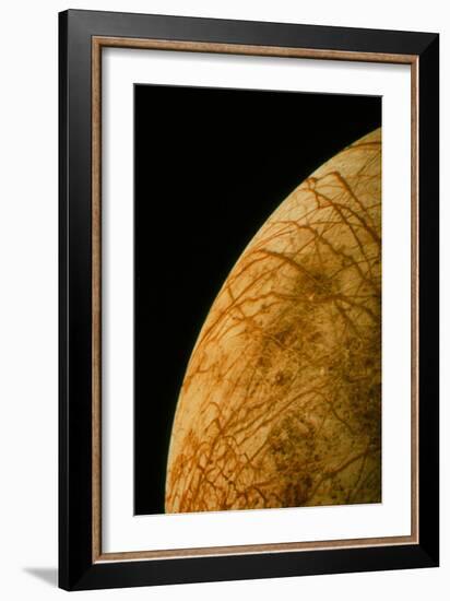 Voyager 2 Photo of Europa, One of Jupiter's Moons-null-Framed Photographic Print