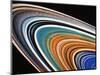 Voyager 2 Photograph of Saturn's Rings-null-Mounted Premium Photographic Print