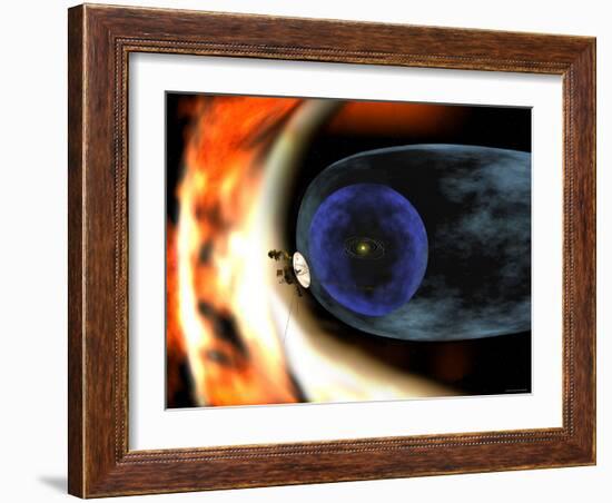 Voyager 2 Spacecraft Studies the Outer Limits of the Heliosphere-Stocktrek Images-Framed Photographic Print