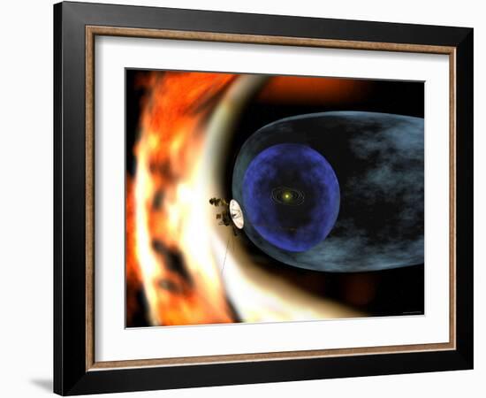 Voyager 2 Spacecraft Studies the Outer Limits of the Heliosphere-Stocktrek Images-Framed Photographic Print