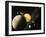 Voyager I Composite of Saturn & Six of Its Moons-null-Framed Photographic Print