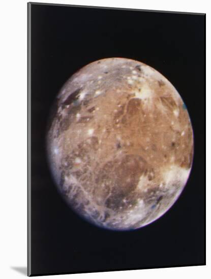 Voyager I Photo of Ganymede, Jupiter's Third Moon-null-Mounted Photographic Print