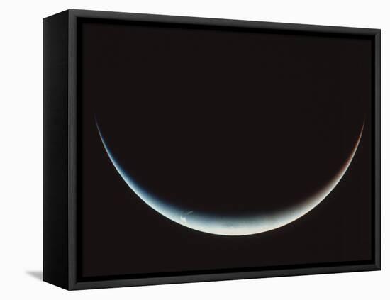 Voyager II Image of a Crescent Neptune-null-Framed Premier Image Canvas