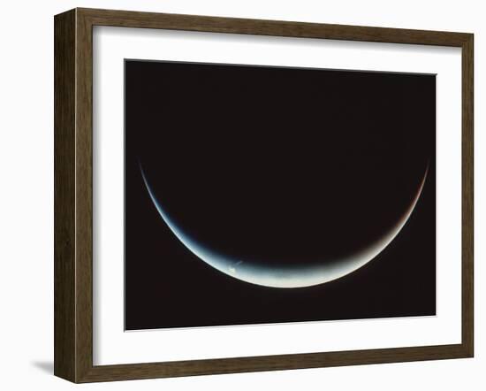 Voyager II Image of a Crescent Neptune-null-Framed Photographic Print