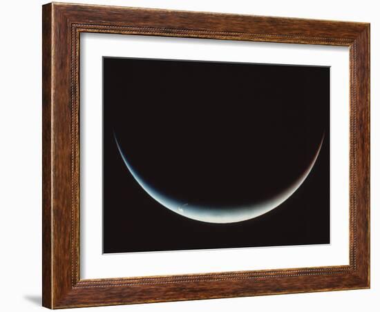 Voyager II Image of a Crescent Neptune-null-Framed Photographic Print