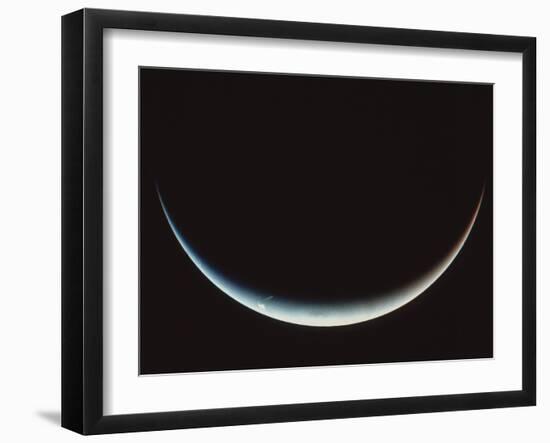 Voyager II Image of a Crescent Neptune-null-Framed Photographic Print