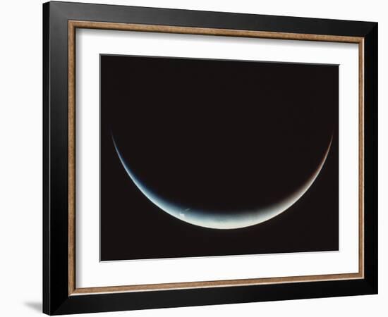 Voyager II Image of a Crescent Neptune-null-Framed Photographic Print